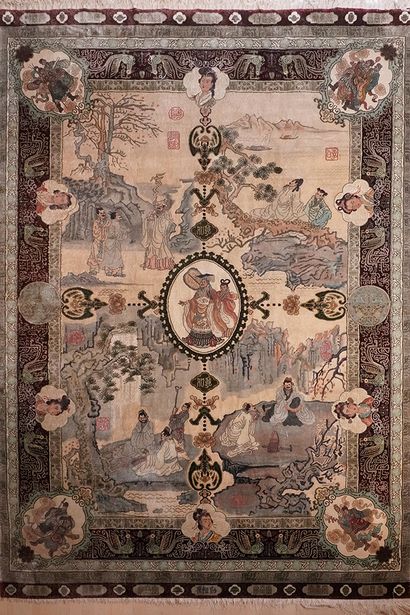 CHINA

Silk carpet, representing an emperor...