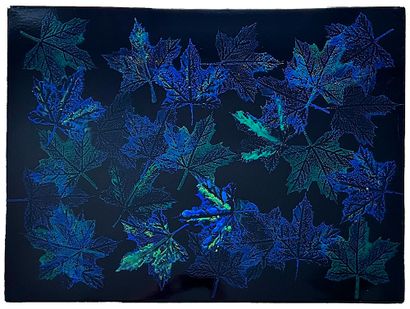 null CARTIER, Jean (1924-1996)
Maple Leaves
Enamel on steel
Signed on the lower right:...