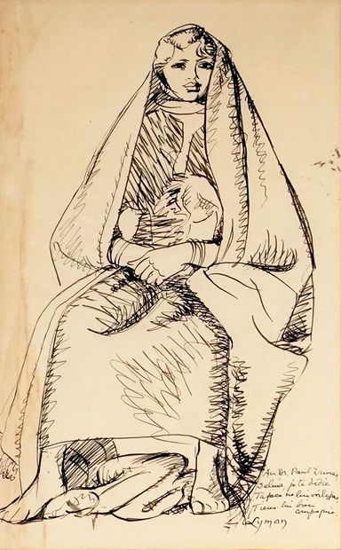 null LYMAN, John Goodwin (1886-1967)
"Tunisian girl"
Ink
Signed and dedicated on...