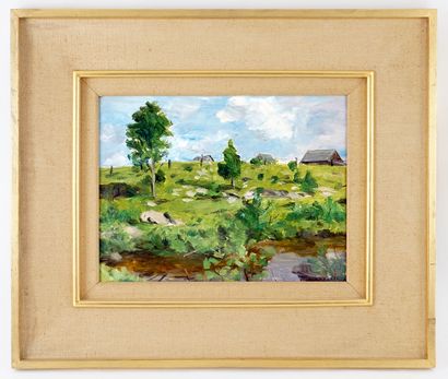 null ROBERTS, William Goodridge (1904-1974)
"Summer greens, Montebello"
Oil on masonite
Signed...
