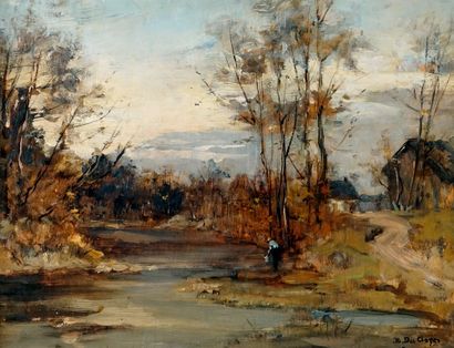 null DES CLAYES, Berthe (1877-1968)
Fall in the countryside
Oil on board
Signed on...