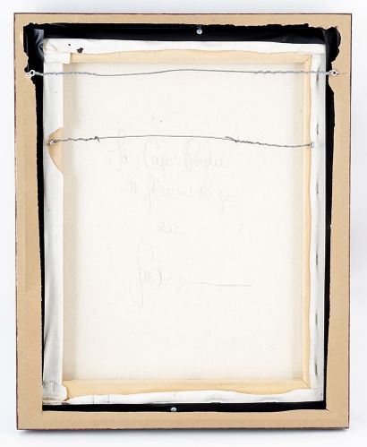 null CHEVRIER, Sandra (1983-)
"La cage bordeée de fleurs rouges"
Oil on canvas
Signed...