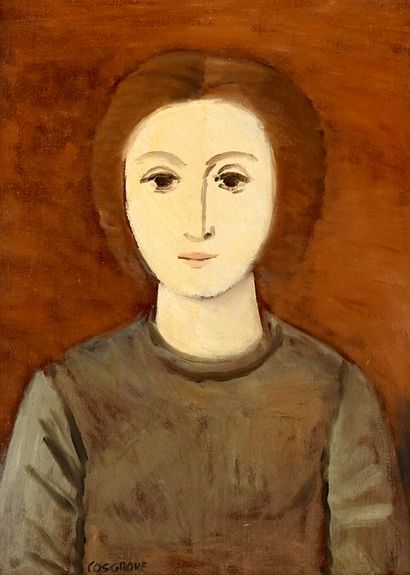 null COSGROVE, Stanley Morel (1911-2002)
"Portrait of a young girl"
Oil on board
Signed...
