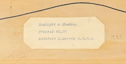 null MORRIS, Kathleen Moir (1893-1986)
"Sunlight Shadow"
Oil on board
Signed on the...