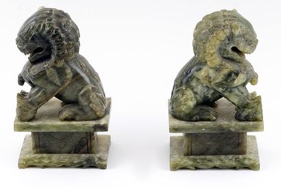 null CHINA

Two steatite subjects, representing lions on terraces. 20th century.

Dimensions:...