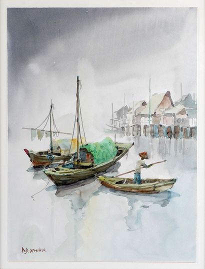 null ASIE / ASIA


Watercolor representing boats in Asia (South China/Vietnam). 


46...