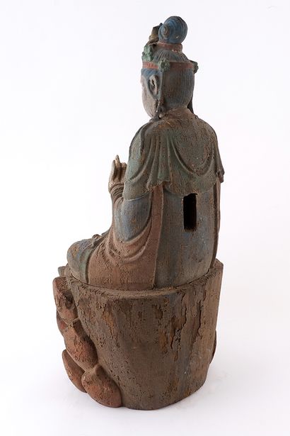 null CHINA

Subject in carved and formerly polychrome wood, representing the goddess...