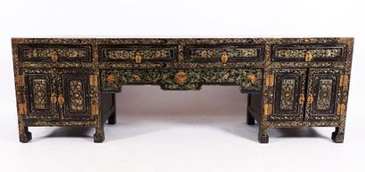 CHINA

Wooden desk, opening with four doors...