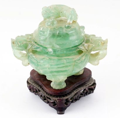 CHINA

Fluorine incense burner, decorated...