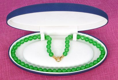 null CHINA

Enhanced jadeite beaded necklace. Modern era.

Dimensions: 8.5 x 4.25...