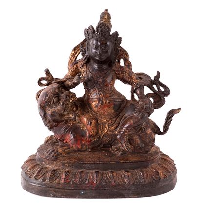 null TIBET

Formerly gilded bronze subject, representing Jambhala seated on a lion,...