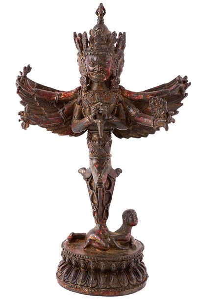 null TIBET

Phurbu in bronze, the upper part decorated with a representation of Vajrakila...