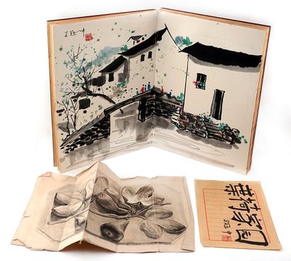 CHINA

A collection containing ten watercolor...