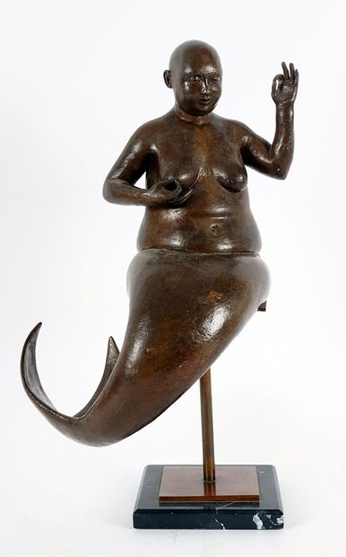 BENITO (actif XXe)
Sirène
Bronze à patine...