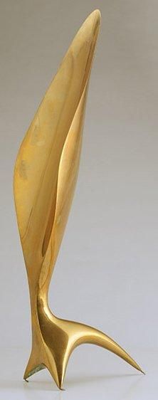PONCET, Antoine (1928-) Créature abstraite Bronze doré Numéroté sous la base: AP...