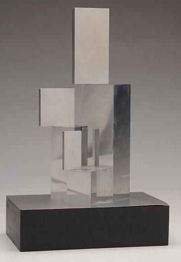 LORCINI, Gino (1923-) "Prismus trio" Aluminium Titré, daté et numéroté aur étiquette...