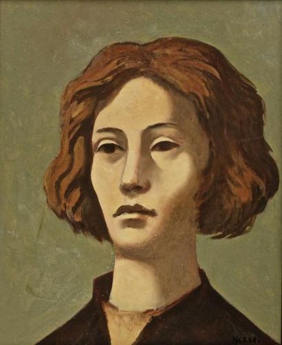 NERON, Michel (1931) Portrait de femme Huile sur toile Signée en bas à droite: "NERON."...