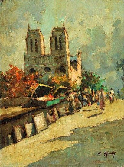 Maurice-Martin (1894-1978) Notre-Dame de Paris Huile sur toile Signée en bas à droite:...