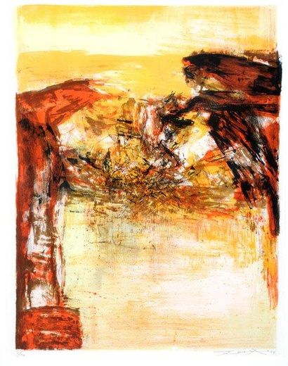 WOU-KI, Zao (1921-) Sans titre Lithographie Signée et datée en bas à droite: Zao...