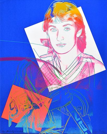 WARHOL, Andy (1928-1987) "Wayne Gretzky" Sérigraphie en couleur Signée et numérotée...