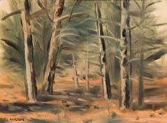 COSGROVE, Stanley Morel ARCA (1911-2002) Les grands arbres Huile sur toile marouflée...