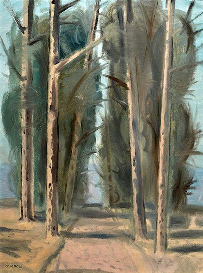 COSGROVE, Stanley Morel RCA (1911-2002) Arbres Huile sur toile Signée en bas à gauche:...