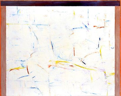 SORENSEN, David (1937-2011) "White Gate No 1" Huile sur toile Signée, datée et titrée...