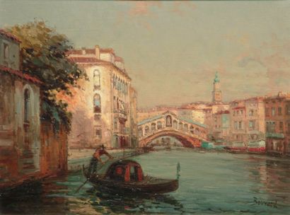 BOUVARD, Antoine (1870-1956) Venise Huile sur toile Signée en bas à droite : Bouvard...