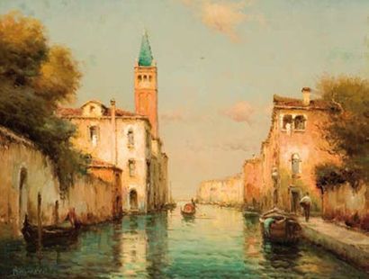 BOUVARD, Antoine (1870-1956) Venise Huile sur toile Signée en bas à gauche: Bouvard...