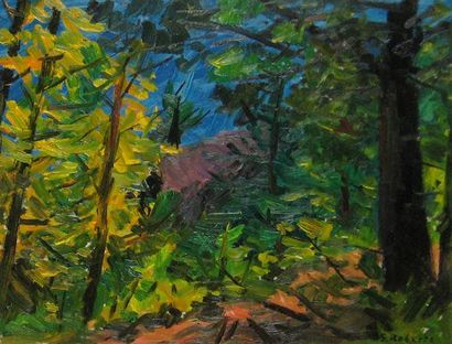 ROBERTS, William Goodridge RCA (1904-1974) Forêt Huile sur isorel Signée en bas à...