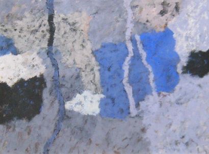 TOUPIN, Fernand RCA (1930-) Composition en bleu Gouache Signée et datée en bas à...