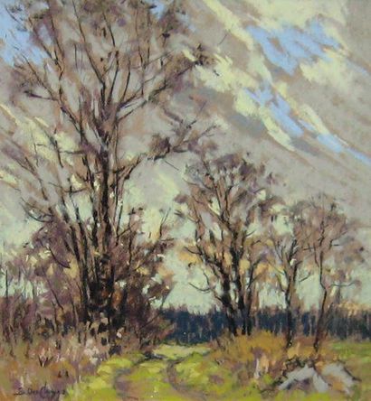 DES CLAYES, Berthe ARCA (1877-1968) «Autumn colours» Pastel Signé en bas à gauche:...