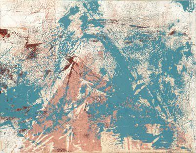 MAAR, Dora (Marcovic) (1907-1997) «Paysage abstrait du Lubéron» Acrylique sur papier...
