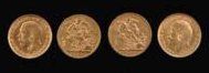 null Collection de 15 pièces de monnaie en or comprenant: Reine Victoria 1888 et...