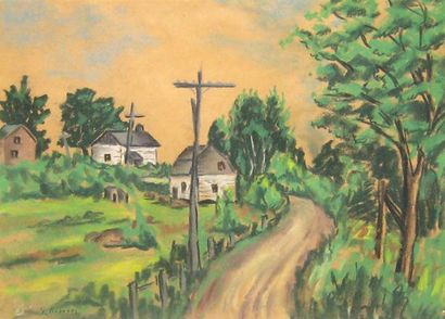 ROBERTS, William Goodridge RCA OSA (1904-1974) Près du vieux chemin Pastel sur papier...