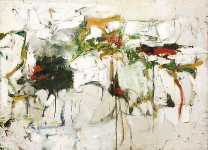 MITCHELL, Joan (1926-1992) Composition Huile sur toile Circa 1957 Compostion Oil...