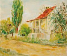 GADBOIS, Louise (1896-1985) «Maison paysanne (N.D. de la Rive)» Huile sur carton-toile...
