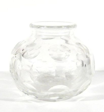 null Vase en cristal de Baccarat. Baccarat crystal vase. H: 18.5cm - 7.25''