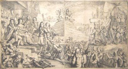 DE HOOGHE, Romeyn (1645-1708) Le Roi et la Reine d'Angleterre Circa 1689 Gravure...