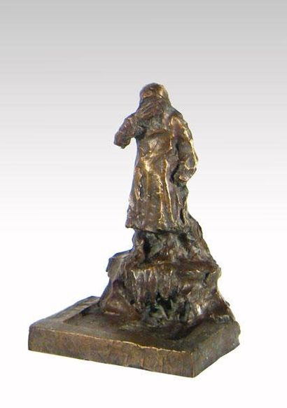 LALIBERTÉ, Alfred (1878-1953) «Gros chagrin» Bronze à patine brune Signé et titré...