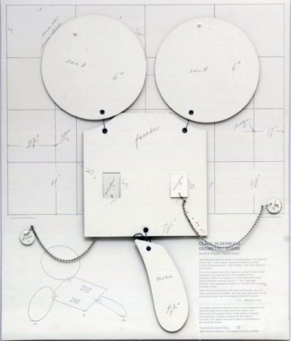 OLDENBURG, Claes (1929-1997) «Geometric mouse, Scale D, Home made» Montage en carton...