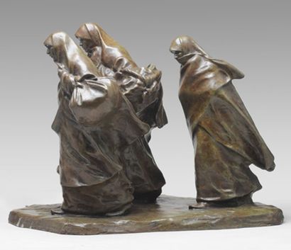SUZOR-CÔTÉ, Marc-Aurèle de Foy ARCA (1869-1937) «Femmes de Caughnawaga» Bronze Signé,...