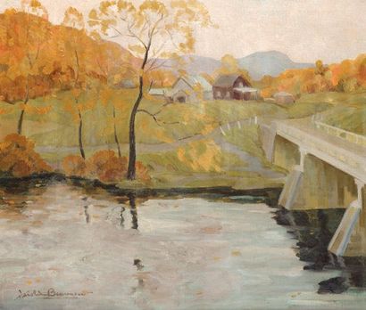 BEAMENT, Thomas Harold (1898-1984) «Rivière au nord de Piedmont» Huile sur toile...