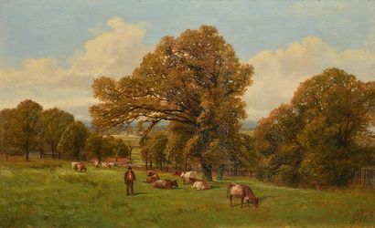 PEEL, James (1811-1906) PEEL, James (1811-1906) "The drive-Walthamston-England" Huile...