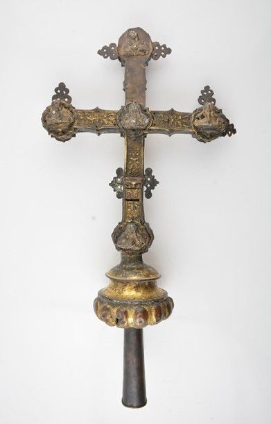 LOUIS XIV - PREMIER QUART DU XVIIIe SIÈCLE Interessante croix de bénédiction époque...
