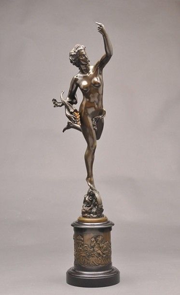 null FULCONIS, Louis Guillaume (1817-1873) Fortune (d'après GIAMBOLOGNA) Bronze Signé...