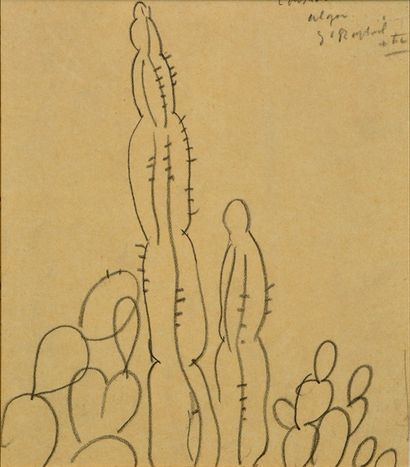 DUFY, Raoul (1877-1953) DUFY, Raoul (1877-1953)
Cactus
Crayon sur papier
Situé en...