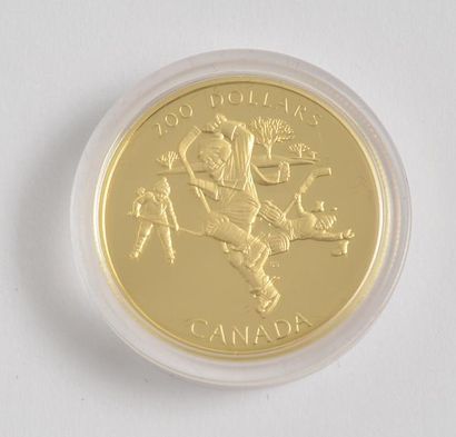 null 200$ CANADIEN - OR 22K - 1991 *Pièce Canadienne de 200$ en or 22K (composée...