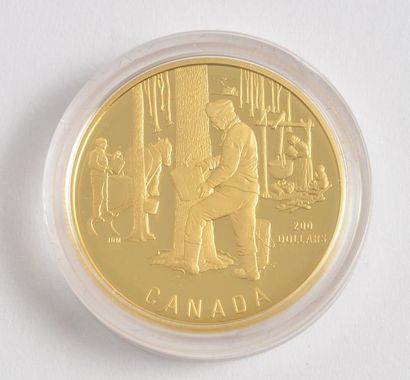 null 200$ CANADIEN - OR 22K - 1995 *Pièce Canadienne de 200$ en or 22K (composée...