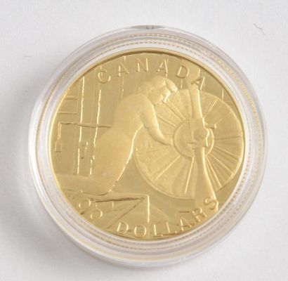 null 100$ CANADIEN - OR 14K ET ARGENT - 1994 *Pièce Canadienne de 100$ en or 14K...